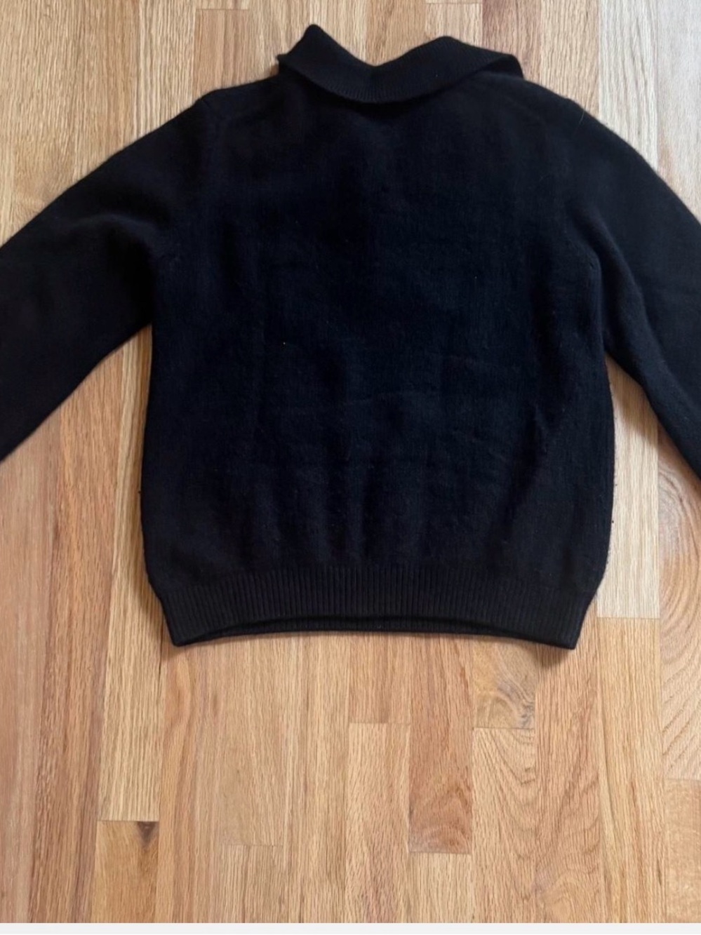 KHAITE Joey Women's Black Polo-Collar Cashmere Sweater XS - Picture 3 of 8